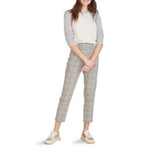 VERONICA BEARD Sweater ALBERTINA Grey & Ivory CASHMERE Baseball Pullover Size XL